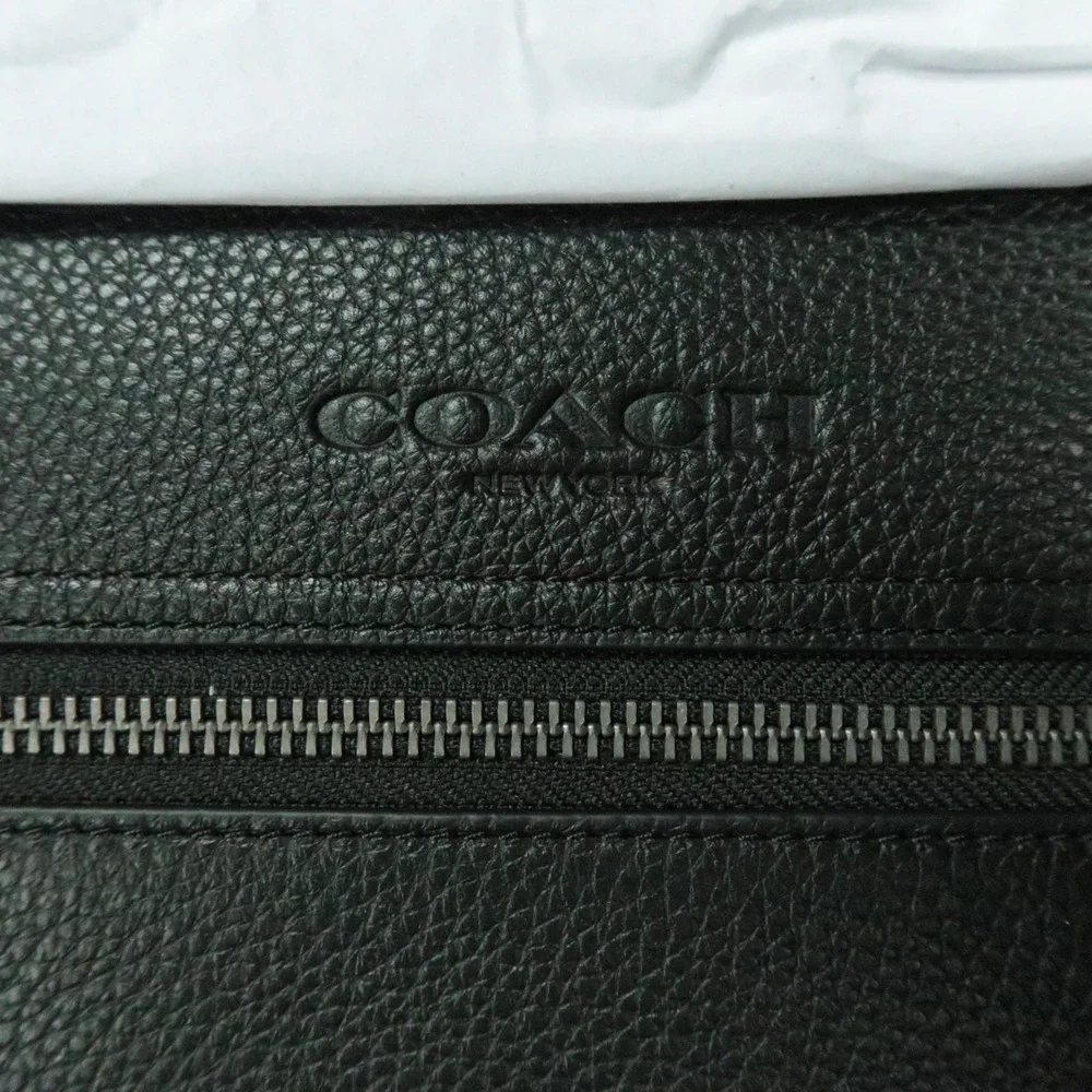 Coach Bag Black Houston Flight Signature Leather Travel Crossbody
